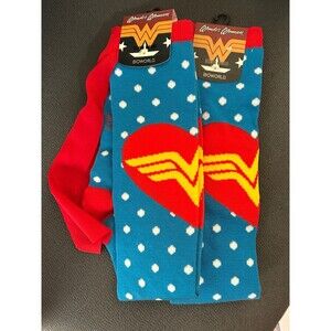 (2) Pair Wonder Woman Cape Socks